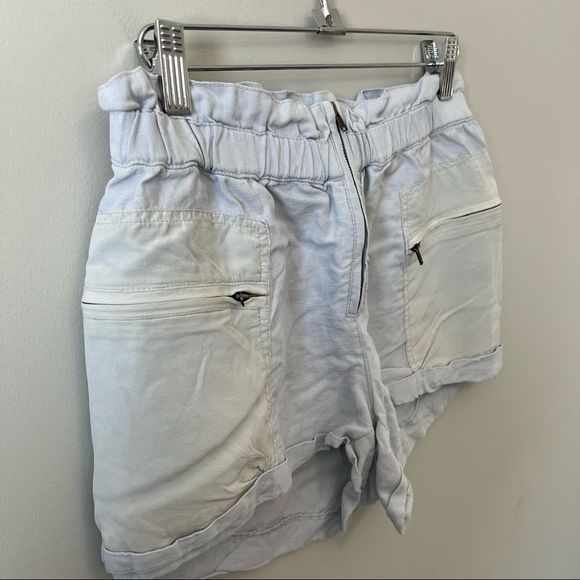 Aritzia Wilfred Paradis  Linen And Silk Pull On Shorts Light Blue - Picture 4 of 8